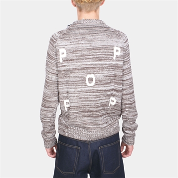Pop Trading Company Knitted Melange Logo Crewneck Delicioso / Off White
